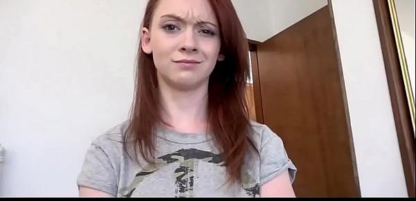 Redhead Teen Flashes Her Pussy For Her Stepdad